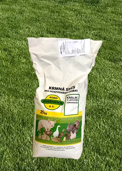AGRO Jevišovice KRÁLIK granule s kokcidiózou kŕmna zmes 25kg
