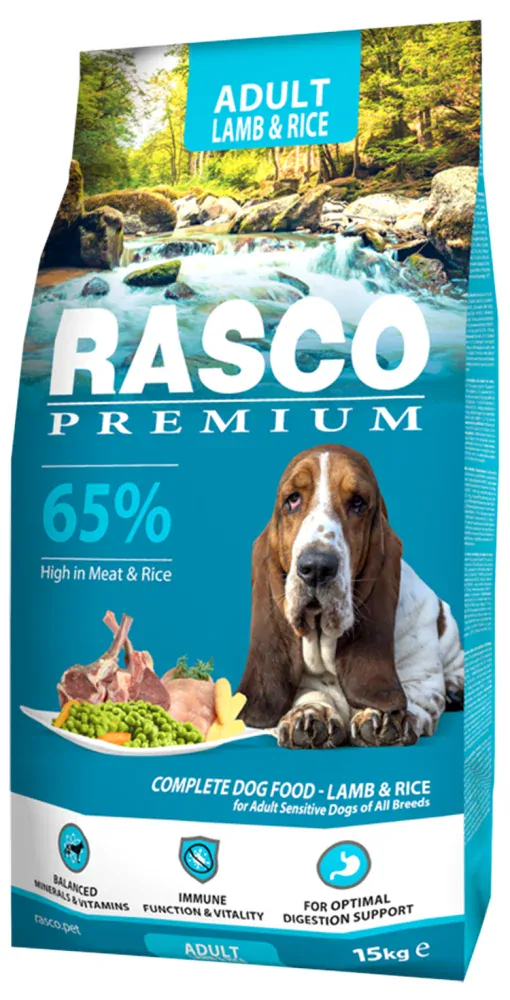 RASCO PREMIUM ADULT jahňacie s ryžou 15 kg