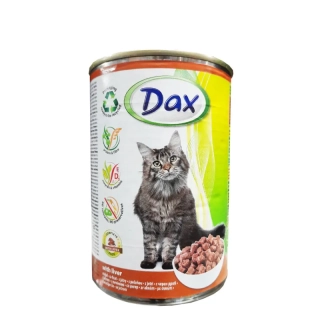 Dax Mačka Konzerva - Pečeňové kúsky v omáčke 415g