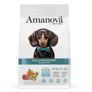 Amanova Dog Adult Mini Exigent Iberian Pork & Pumpkin GF 0,8 kg
